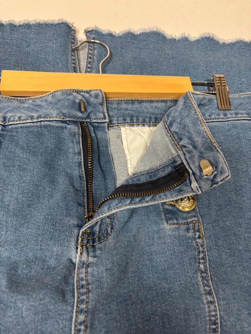 Classic Blue Denim Pencil Skirt